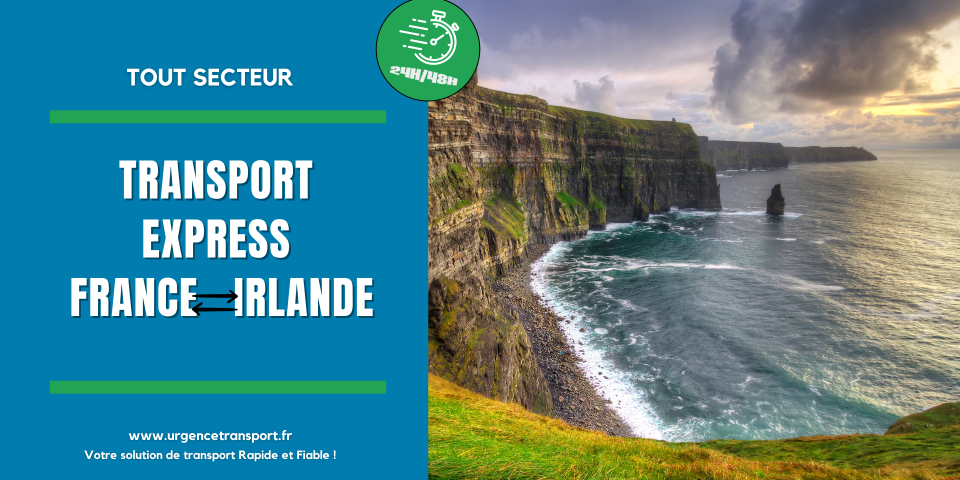 Transport express France - Irlande