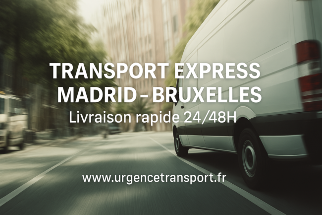 Camion de transport express entre Madrid et Bruxelles – Livraison urgente en 24/48h