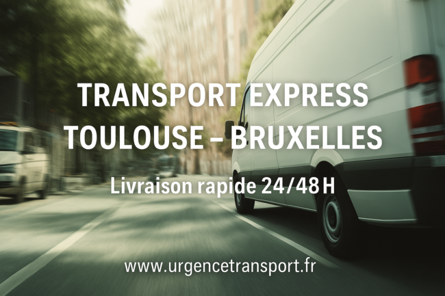 Camion de transport express entre Toulouse et Bruxelles – Livraison urgente en 24/48h avec UrgenceTransport.fr