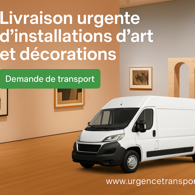Transport express pour équipements d'art et décorations – UrgenceTransport.fr