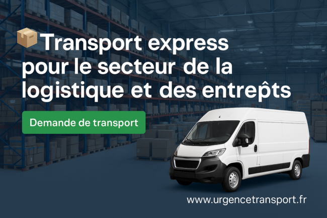 Transport express pour le secteur de la logistique et des entrepôts – UrgenceTransport.fr