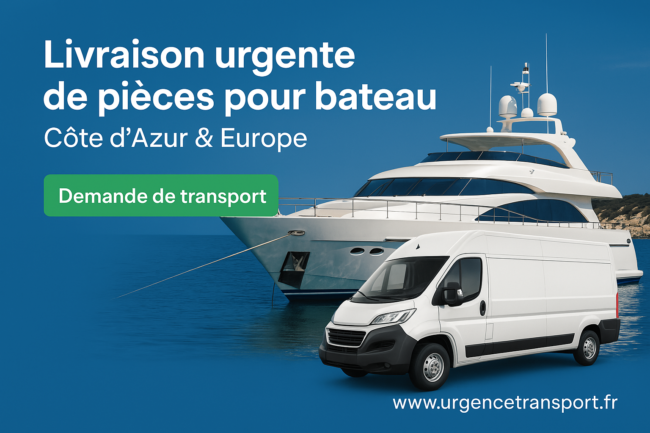 Transport urgent de pièces détachées pour bateau ou yacht – UrgenceTransport.fr