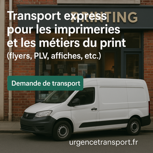 Transport express pour imprimeries et professionnels du print – UrgenceTransport.fr