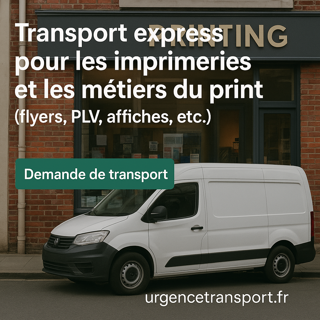 Transport express pour imprimeries et professionnels du print – UrgenceTransport.fr