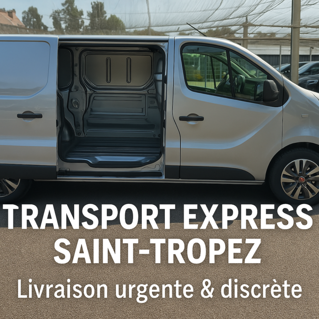 Fourgon de transport express à Saint-Tropez prêt pour une livraison urgente et discrète – UrgenceTransport.fr