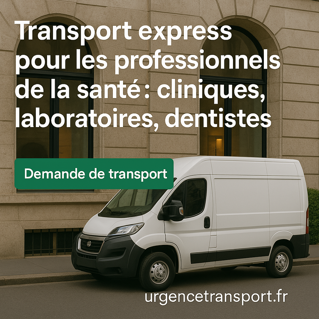 Transport express pour cliniques, dentistes et laboratoires – UrgenceTransport.fr