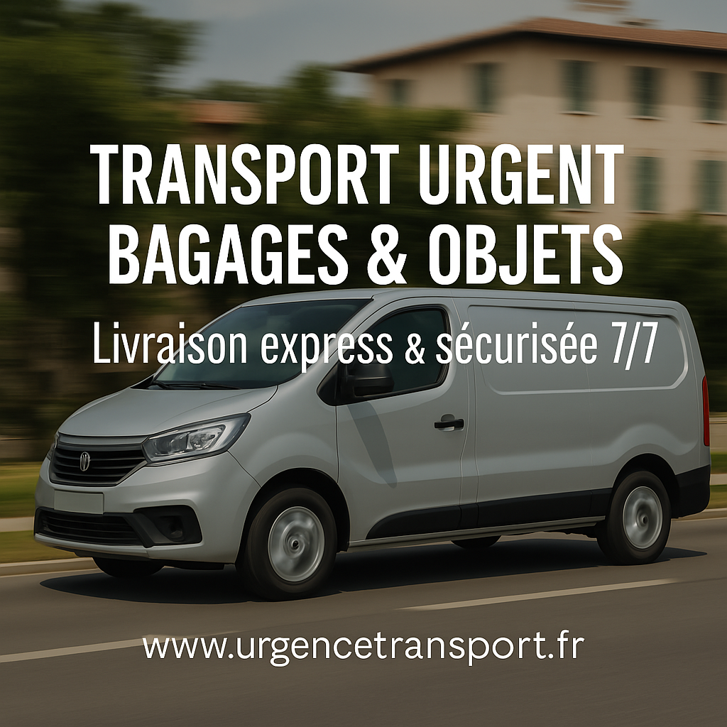 Fourgon prêt à livrer des bagages et objets personnels en urgence – Service express 7j/7 par UrgenceTransport.fr
