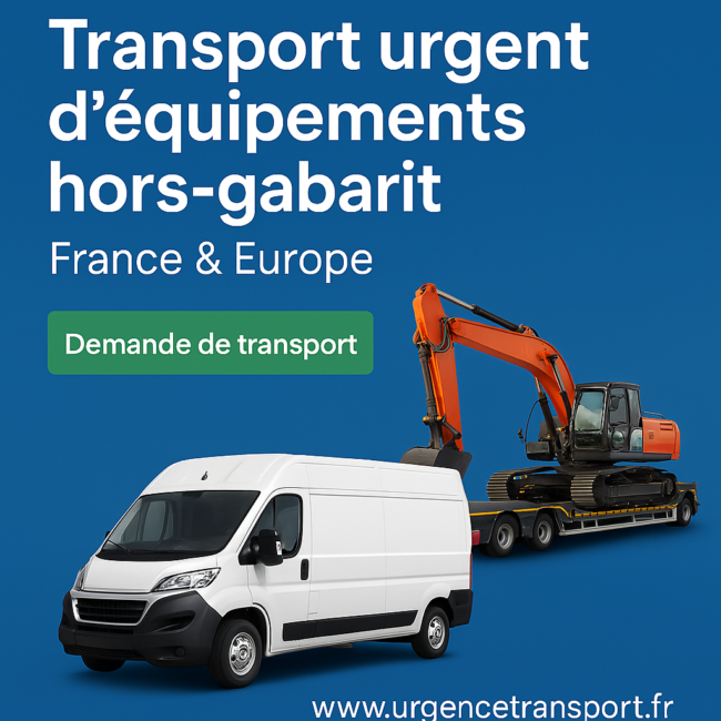 Transport express pour équipements et matériaux de chantier – UrgenceTransport.fr
