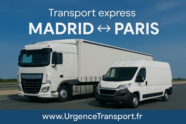Transport express Madrid Paris – Livraison rapide et sécurisée