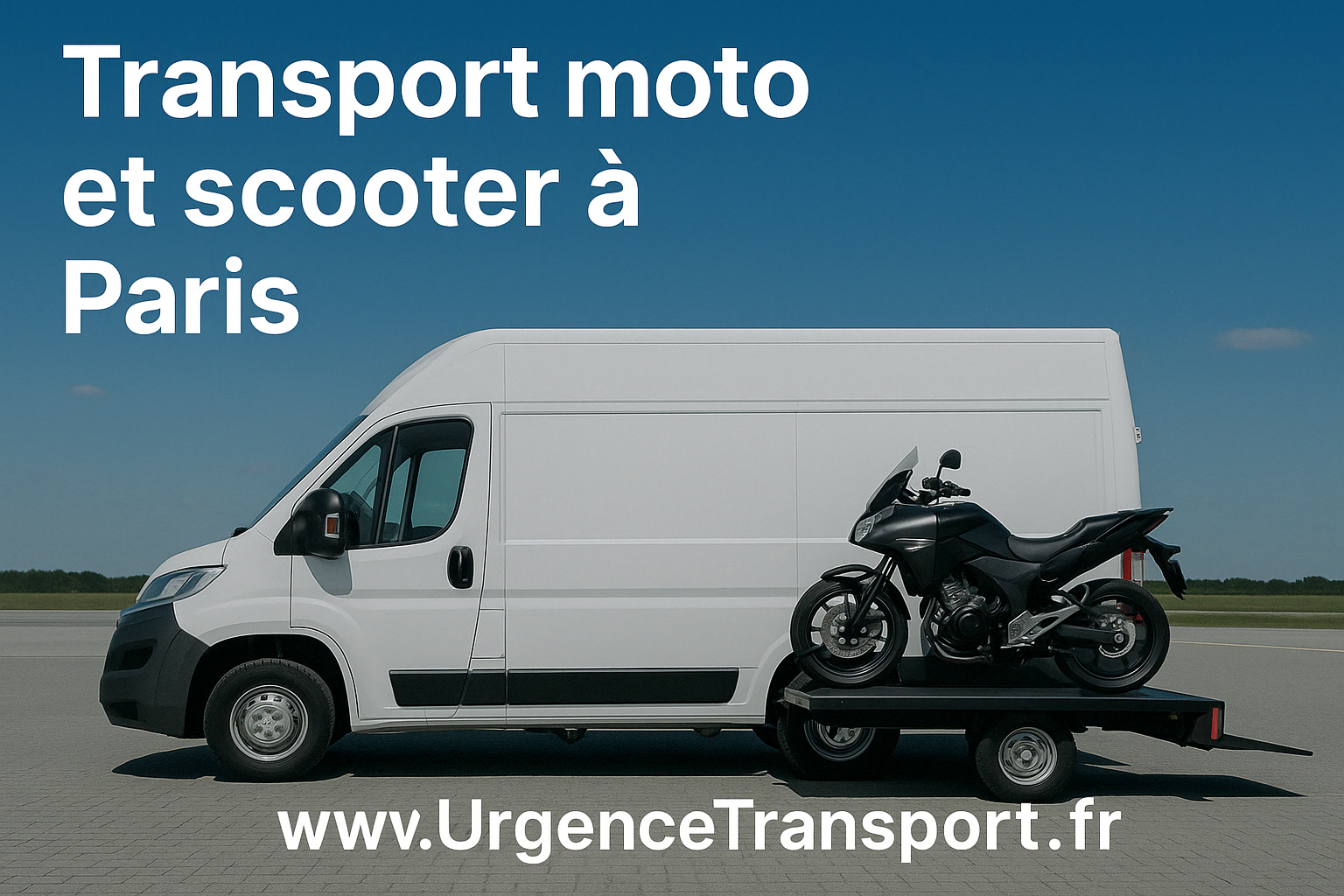 Transport moto et scooter à Paris avec hayon | UrgenceTransport.fr
